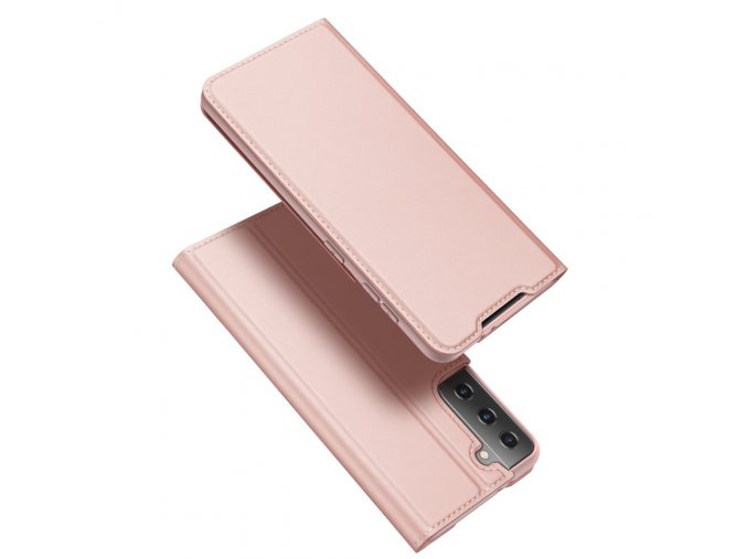 Dux Ducis Skin Pro luxusní flipové pouzdro na Samsung Galaxy S21 Ultra 5G - růžové