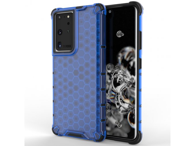Honeycomb armor kryt na Samsung Galaxy S21 Ultra 5G - modrý