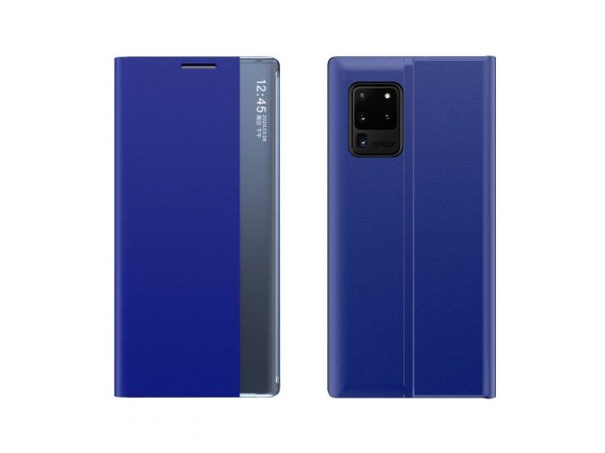Pouzdro Sleep Flip S-View Cover na Samsung Galaxy A33 5G - modré
