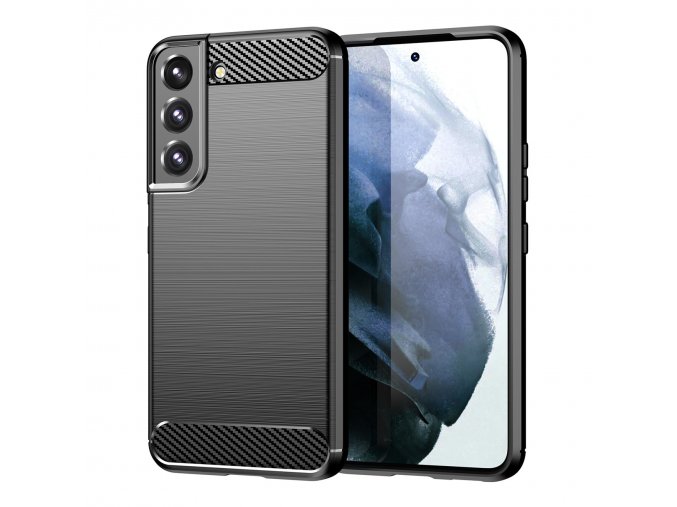 Ohebný carbon kryt na Samsung Galaxy S23 - černý