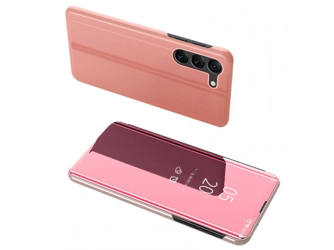 Clear View neoriginální pouzdro na Samsung Galaxy S23 - růžové