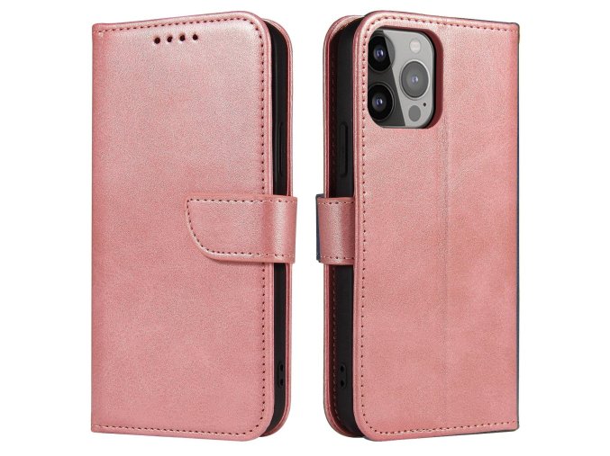 Magnetické elegantní pouzdro na Samsung Galaxy S23 - růžové