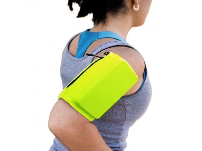 Běžecký elastický návlek na paži pro telefon / XL - zelený