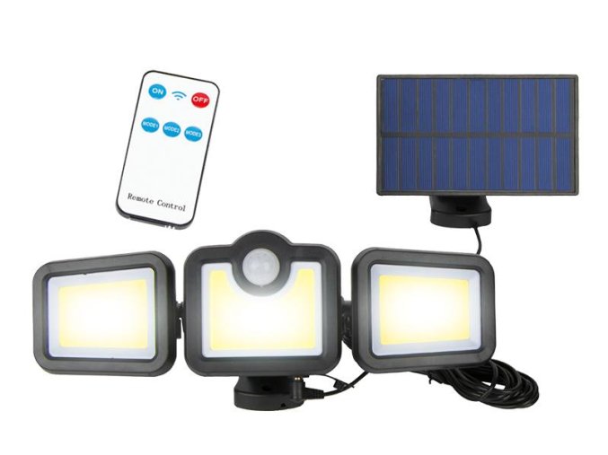 Solární lampa LTC 108LED SMD 300lm IP65 2400mAh + dálkový ovladač