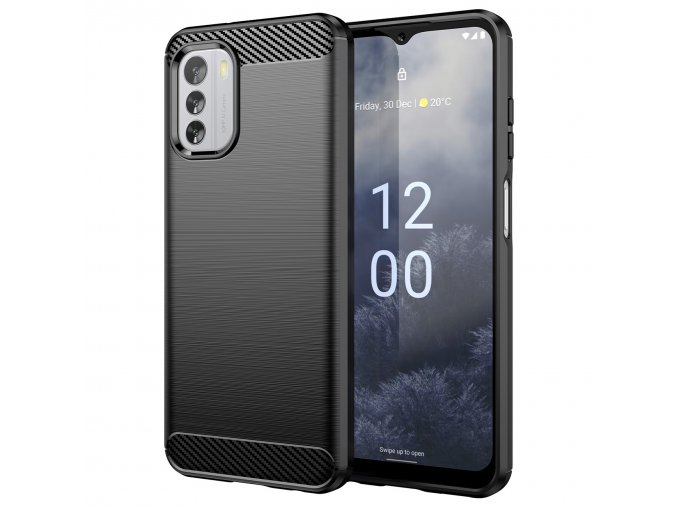 Ohebný carbon kryt na Nokia G60 - černý