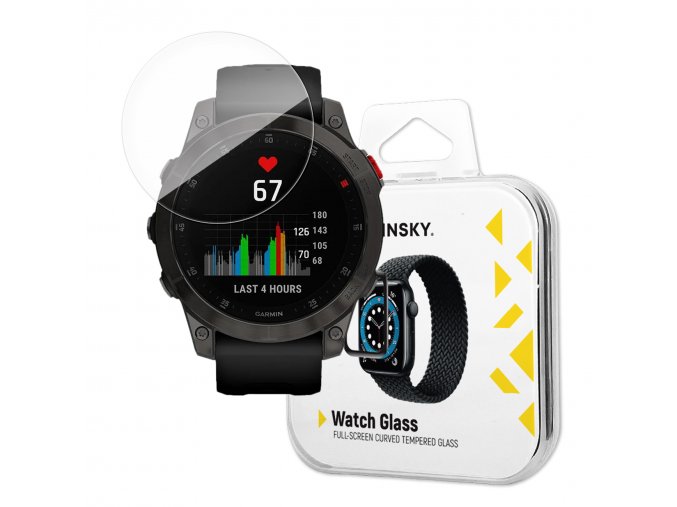 Wozinsky hybridní 3D sklo na displej hodinek Garmin Epix 2 - černé
