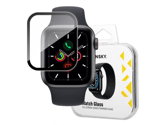 Wozinsky hybridní 3D sklo na displej hodinek Apple Watch 4 / 5 / 6 / SE (44 mm) - černé