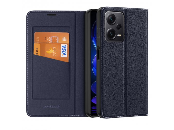 Dux Ducis Skin X2 luxusní flipové pouzdro na Xiaomi Redmi Note 12 Pro Plus - modré