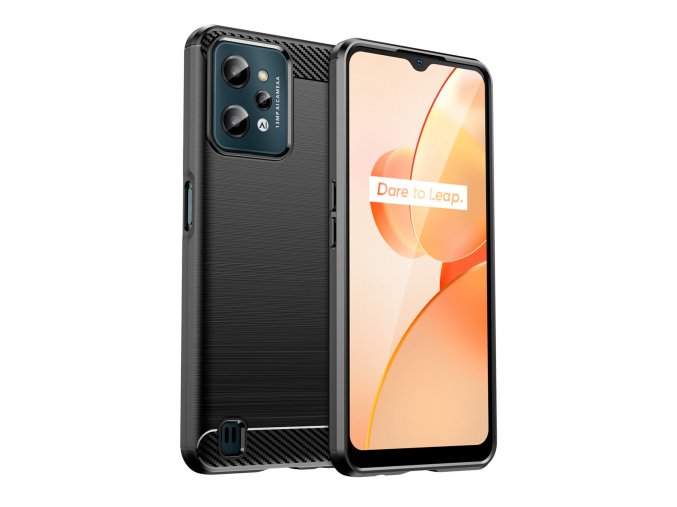 Ohebný carbon kryt na Realme C31 - černý