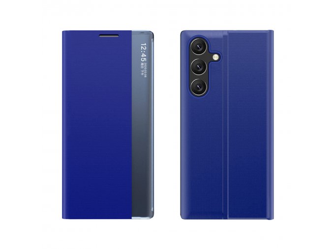 Pouzdro Sleep Flip S-View Cover na Samsung Galaxy A24 - modré
