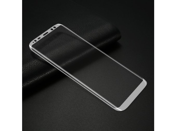 3D tvrzené sklo na Samsung Galaxy S8 stříbrné