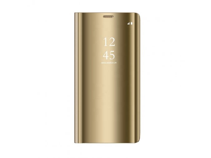 Clear View neoriginální pouzdro na Samsung Galaxy S22 Ultra – zlaté