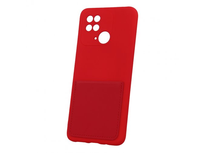 Matný Card Cover kryt na Xiaomi Redmi 10C – červený