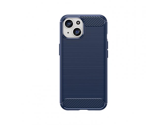 Ohebný carbon kryt na iPhone 15 - modrý