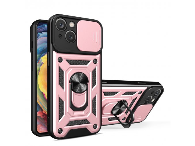 Armor Camshield kryt na iPhone 15 Plus - růžový
