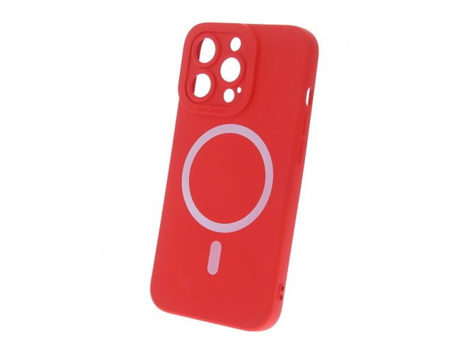Silikonový kryt s MagSafe na iPhone 15 Pro - červený