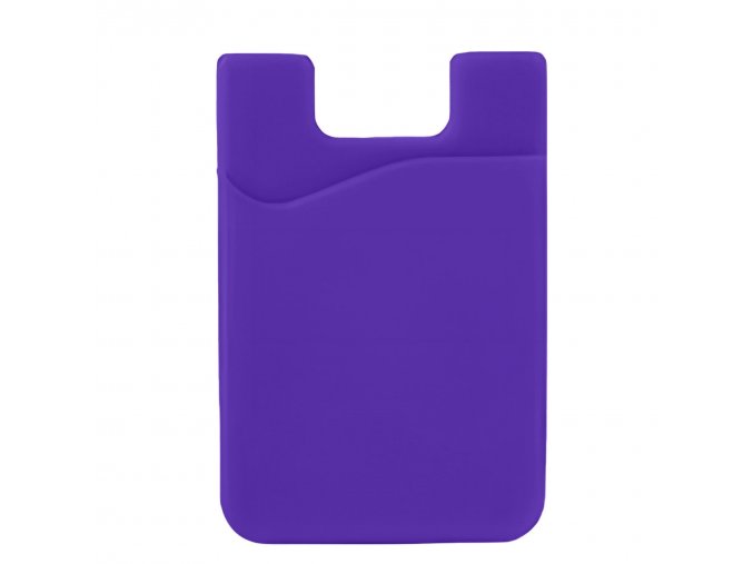 Samolepicí pouzdro na karty na záda telefonu - fialové