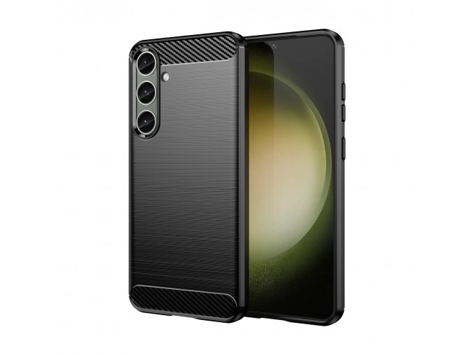 Ohebný carbon kryt na Samsung Galaxy S24 Plus - černý