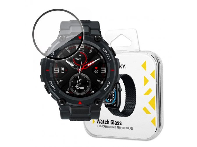 Wozinsky hybridní 3D sklo na displej hodinek Amazfit T-Rex - černé