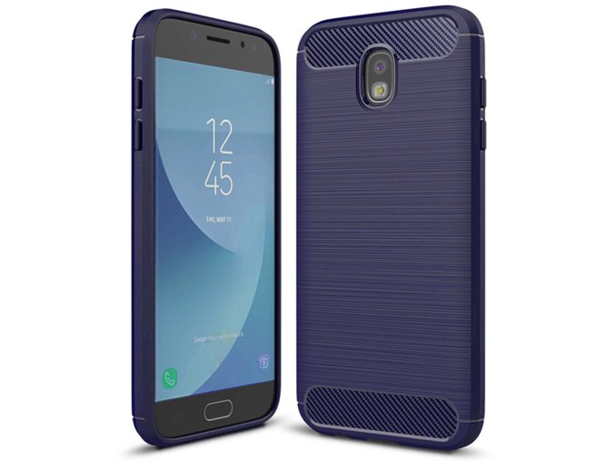 Ohebný carbon kryt na Samsung Galaxy J3 2017 modrý 1