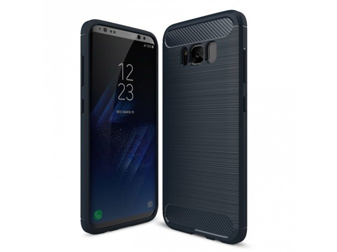 Ohebný carbon kryt na Samsung Galaxy S8 modrý 1