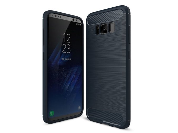 Ohebný carbon kryt na Samsung Galaxy S8 Plus modrý 1