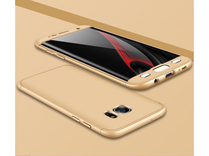 360 oboustranný kryt na Samsung Galaxy S7 Edge zlatý 1