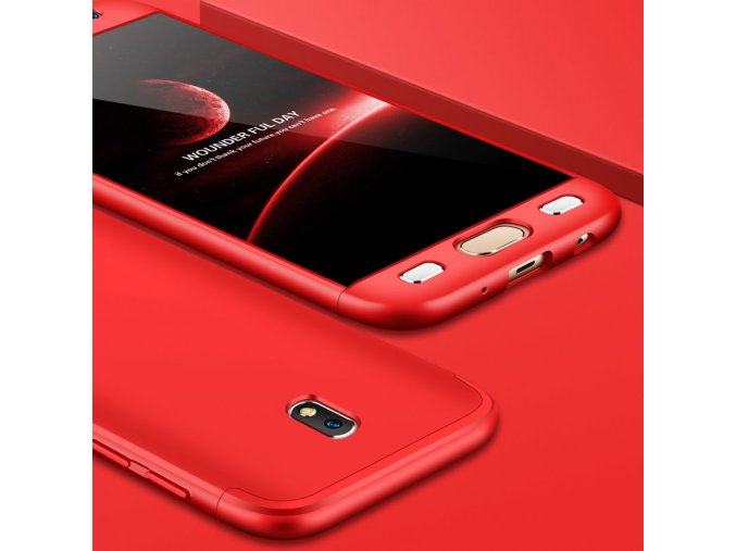 360 oboustranný kryt na Samsung Galaxy J7 2017 červený 2