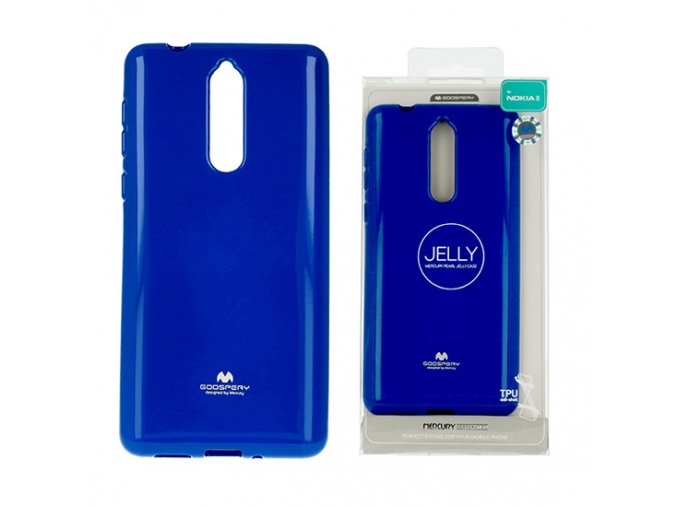 modrý perleťový gelový obal na Nokia 8