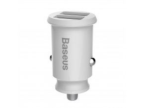 eng pl Baseus Grain Car Charger Mini Universal Smart Car Charger 2x USB 3 1A white CCALL ML02 44601 1