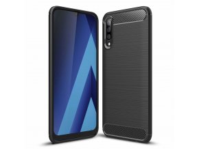 eng pl Carbon Case Flexible Cover TPU Case for Samsung Galaxy A70 black 50242 1