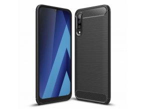 eng pl Carbon Case Flexible Cover TPU Case for Samsung Galaxy A50 black 49021 1