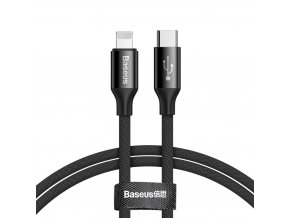eng pl Baseus Yiven USB C Lightning Cable with Material Braid 2A 1M black CATLYW C01 48990 1