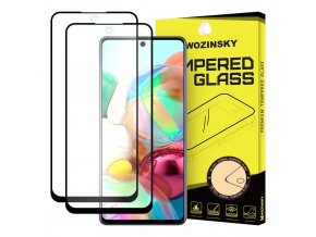 eng pl Wozinsky 2x Tempered Glass Full Glue Super Tough Screen Protector Full Coveraged with Frame Case Friendly for Samsung Galaxy A71 black 59659 1