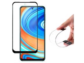 eng pl Wozinsky Full Cover Flexi Nano Glass Hybrid Screen Protector with frame for Xiaomi Redmi Note 9 Pro Redmi Note 9S black 61052 1