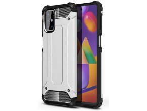 eng pl Hybrid Armor Case Tough Rugged Cover for Samsung Galaxy M31s silver 63854 1