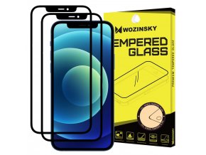 eng pl Wozinsky 2x Tempered Glass Full Glue Super Tough Screen Protector Full Coveraged with Frame Case Friendly for iPhone 12 Pro iPhone 12 black 65306 1