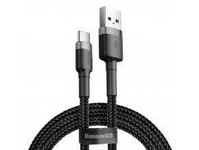 eng pl Baseus Cafule Cable Durable Nylon Braided Wire USB USB C QC3 0 3A 0 5M black grey CATKLF AG1 46794 1