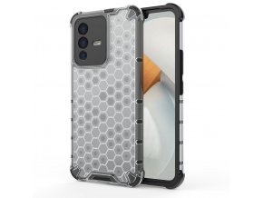 eng pl Honeycomb case armored cover with a gel frame for Vivo V23 5G transparent 96400 1