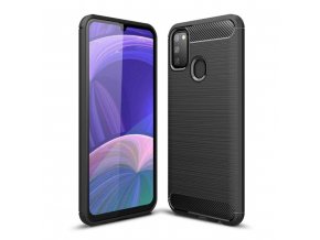 eng pl Carbon Case Flexible Cover TPU Case for Samsung Galaxy M30s Galaxy M21 black 54367 1