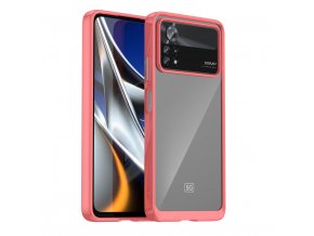 eng pl Outer Space Case Xiaomi Poco X4 Pro 5G cover with a flexible frame red 106605 1