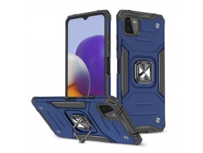 Wozinsky Ring Armor kryt na Samsung Galaxy A22 4G - modrý