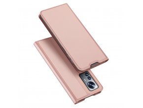 Dux Ducis Skin Pro luxusní flipové pouzdro na Xiaomi 12 Pro - růžové