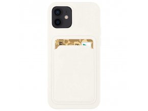 Vyztužený silikonový kryt s kapsičkou na Samsung Galaxy S21 Ultra 5G - bílý