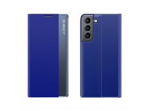 Pouzdro Sleep Flip S-View Cover na Samsung Galaxy S22 Plus - modré
