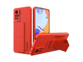 Multifunkční silikonový kryt na Xiaomi Redmi Note 12 Pro 4G / Note 11 Pro / Note 11 Pro 5G - červený
