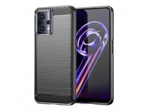 Ohebný carbon kryt na Realme 9 Pro - černý