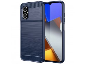 Ohebný carbon kryt na Xiaomi Poco M4 5G - modrý