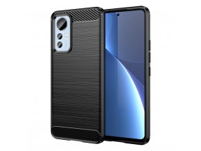 Ohebný carbon kryt na Xiaomi 12 Lite - černý