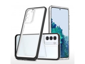 Akrylový Clear 3v1 obal na Samsung Galaxy S23 - černý
